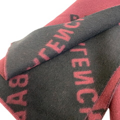 バレンシアガ BALENCIAGA マフラー ロゴ入り スカーフ 685514 420B8 レッドの画像