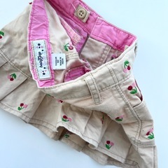 80 90 センチ　ミニスカート　さくらんぼ刺繍の画像