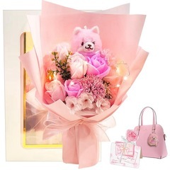 新品♡光るソープフラワー花束💐ギフトに最適🎁の画像