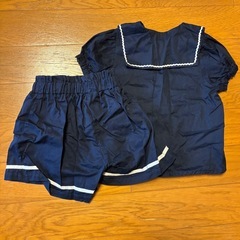 バースデイ 95 Cottoli ネイビー襟付きシャツ パンツ セットアップの画像