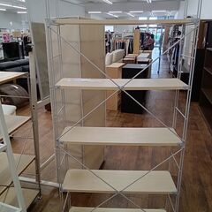 ★リユースのサカイ水戸店★無印良品スチールユニットシェルフクリームH176×D24.5×W84クリーニング済みMT6661の画像