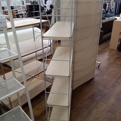 ★リユースのサカイ水戸店★無印良品スチールユニットシェルフクリームH176×D24.5×W84クリーニング済みMT6661の画像