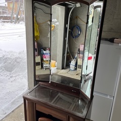 化粧台　大塚家具　美品　三面鏡　ドレッサーの画像