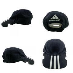 バレンシアガ BALENCIAGA キャップ Balenciaga × adidasコラボ ベースボールキャップ アディダス 3本 ストライプ 712160 ホワイトの画像