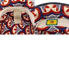 グッチ GUCCI ハット GUCCI×adidas GGキャンバストレフォイルバケットハット 696476 レッドの画像