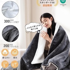 電気毛布⭐️掛け敷き兼用 大判 190×130cm セミダブル 洗濯ネット付きの画像