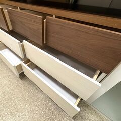 ★ 北欧調 ローチェスト 3段 収納 整理ダンス リビングチェスト 木目調 ★リサイクルショップ札幌 買取本舗 平岸店★の画像