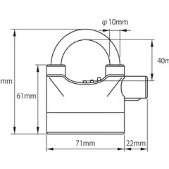 未使用　バイク　防犯ブザー　南京錠の画像