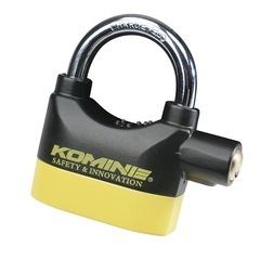 未使用　バイク　防犯ブザー　南京錠の画像