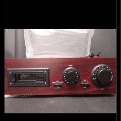 激レア　木製 コンパクトレコードプレーヤー カセット付 TT-1998 未使用品の画像