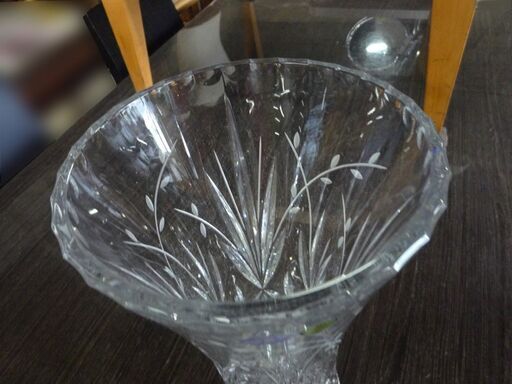 花瓶 フラワーベース ボヘミアガラス ラスカ LASKA BOHEMIA GLASS 高さ 約30.5cm 中古 札幌市東区 新道東店