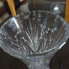 花瓶 フラワーベース ボヘミアガラス ラスカ LASKA BOHEMIA GLASS 高さ 約30.5cm 中古 札幌市東区 新道東店の画像