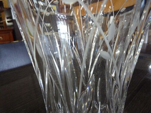 花瓶 フラワーベース ボヘミアガラス ラスカ LASKA BOHEMIA GLASS 高さ 約30.5cm 中古 札幌市東区 新道東店