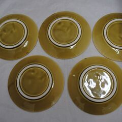 [1797] 小皿 カップ皿 5枚セット ミレーの晩鐘 昭和レトロの画像