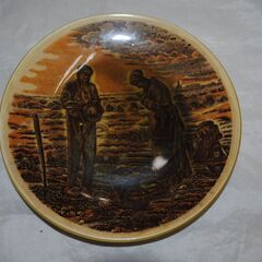 [1797] 小皿 カップ皿 5枚セット ミレーの晩鐘 昭和レトロの画像