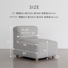 【新品】NO WHERE LIKE HOME ソファピープル 1Pワイド①の画像