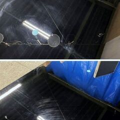 シギヤマ ローボード リベロ 幅180 ハーフミラーガラス ブラック コンセント リビング インテリア テレビ台 中古家具 店頭引取歓迎 R10251の画像