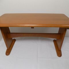 ニトリ　無垢天然木　ベンチ　腰掛　踏み台　スツール　経年品　【非対面取引です】の画像