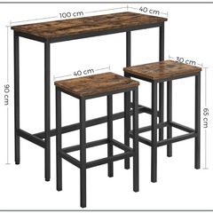 バーテーブル1台 ＋ スツール1脚の画像