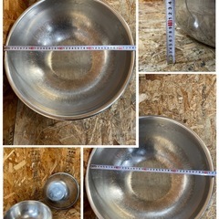 C(7751) 業務用 42㎝ ボウル 2個セット ステンレス 調理器具 厨房用品 飲食店 店舗用 中古の画像