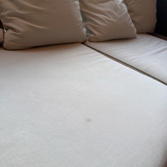 無垢材3人がけソファ　の画像