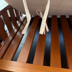 無垢材3人がけソファ　の画像