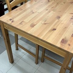 ★リユースのサカイ千葉中央店★  ダイニングテーブルセット ブラウン H74×D74×W118 クリーニング済み TC5733の画像