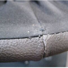 ニトリ　オットマン　足置き　小型　コンパクト　メッシュ生地　スツール　ダークブラウン　インテリア　NITORI　693ZSの画像