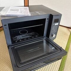 2022年製 YAMAZEN NERK-F0241TSV 24Lフラットオーブンレンジ 赤外線センサーブラックの画像