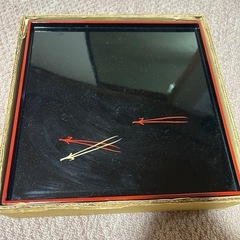 塗りお盆　５枚セットの画像