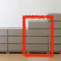 コメリ リビングチェスト ワイド ４段 ベージュの画像