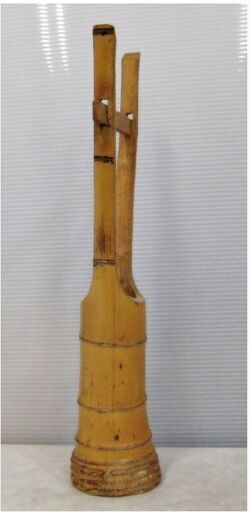 竹製　花器　生け花　花瓶　花入れ　フラワーベース　オブジェ　インテリア　和室飾り　華道具　竹工芸　698ZS 花器 びく - 竹細工 花生け 花入れ 花瓶 日本のお土産 - 駿河竹工房 然