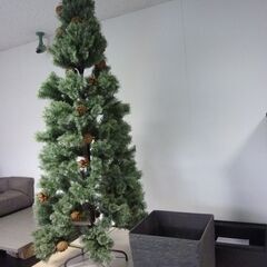 未使用/新品　訳あり特価　クリスマスツリー 180cm ポット付き おしゃれ ツリー リアル ヌードツリー スリム 松ぼっくり付 　アウトレットの画像