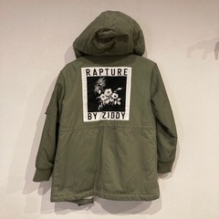 ZIDDY ダウンコート 140サイズ オリーブ カーキー キッズ女子 アウターの画像