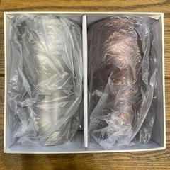 新品未使用　アニヴェルセル　ステンレス　サーモペアカップ シルバー・ブロンズの画像