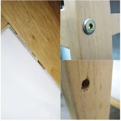 木製　キッチンラック　タイル天板　収納棚　キッチンカウンター　木製　キッチン収納　インテリア　699ZSの画像