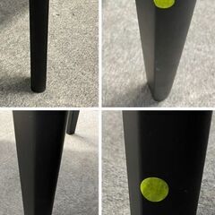 松田家具 ストーン調ダイニングテーブル 幅150 チェア2脚セット 中古家具 店頭引取歓迎 R10257の画像