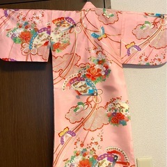 初節句用女の子着物　ピンク古典柄の画像