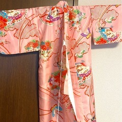 初節句用女の子着物　ピンク古典柄の画像
