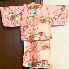 初節句用女の子着物　ピンク古典柄の画像