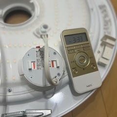 NECシーリングライト　調光&タイマーリモコン付きの画像