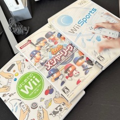 wii本体リモコン、ケーブル、カセット付属の画像