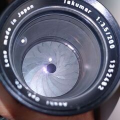 極上品 希少な18枚羽根 円形絞り PENTAX Takumar F3.5 200mm ★分解清掃済の画像