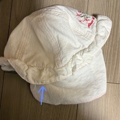 ベビー帽子2点セット（ピンク・ホワイト）46cmの画像