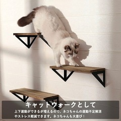 UNHO ウォールシェルフ キャットステップ ウォールラック 壁掛け棚 飾り棚　5個セットの画像