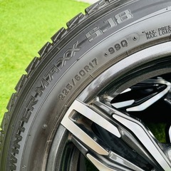 プジョー/シトロエン　スタッドレスタイヤ225/60R17　ホイールセット　ブリジストン　WINTER MAX SJ8の画像