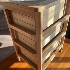 収納マルチボックス(おしゃれな天板タイル、キリ白木) の画像