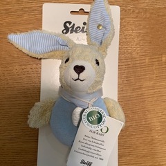 シュタイフ　ベビーラトル（くま&うさぎ）、くまキーホルダーセットの画像