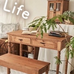 【3月引き渡し】サリュ　salut! アンティークウッドデスクの画像