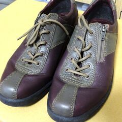 ECCO　　レザーシューズ　ファスナー付き　23.5㎝の画像